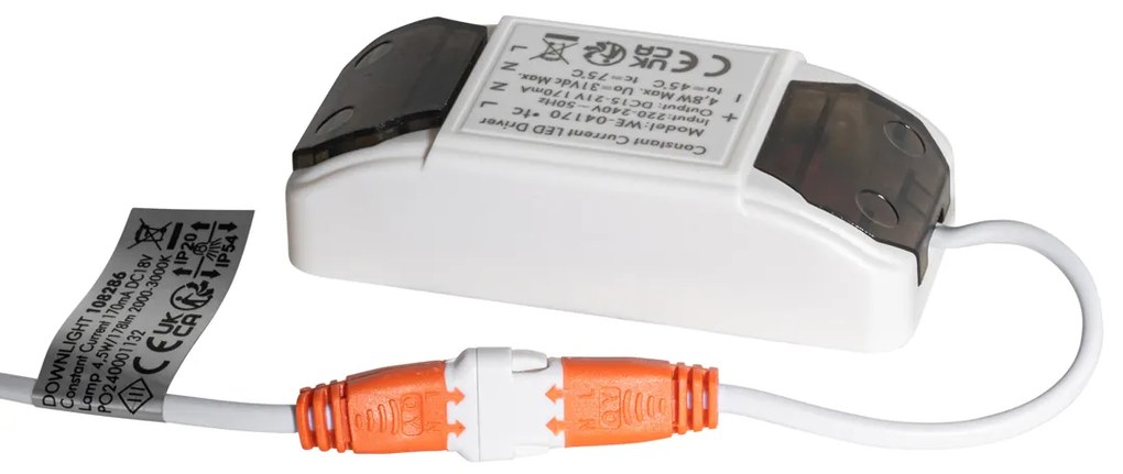Set de 6 Spoturi încastrate moderne Albe 8,2 cm Inclusiv LED IP54 Ultra Subțiri - Pupil