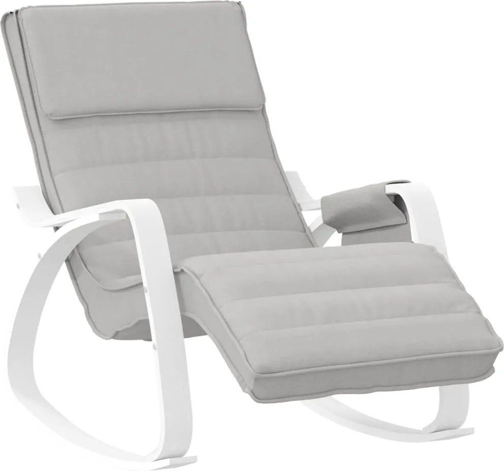 vidaXL Scaun balansoar, gri deschis, material textil
