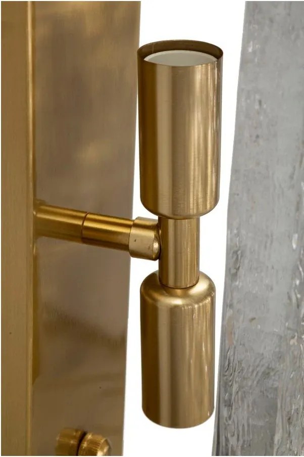 Aplică de perete aurie din sticlă Oblin – Mauro Ferretti