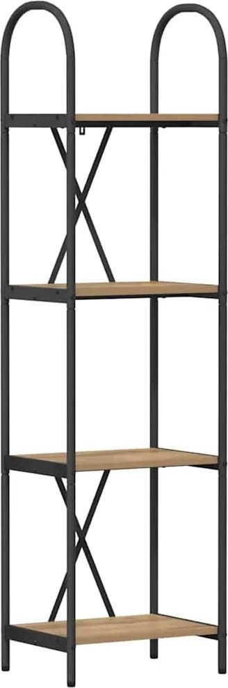 vidaXL Raft pentru cărți Stejar Artizanal 40 x 30 x 146 cm