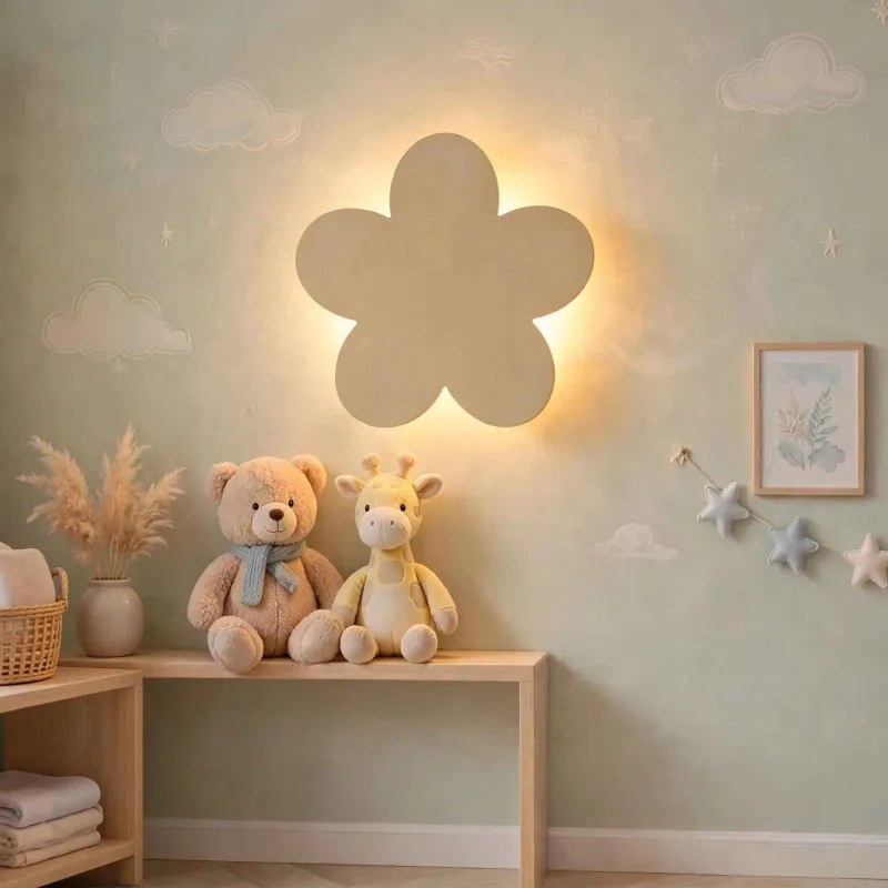 SENTOP | Lampă de perete pentru copii cu formă de floare, lumină de noapte LED | KVID