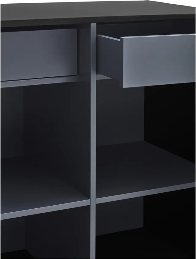 Comodă Teulat Doric, lățime 92 cm, negru