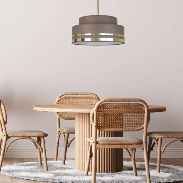 Lustră pe cablu TAMI 1xE27/60W/230V maro/auriu