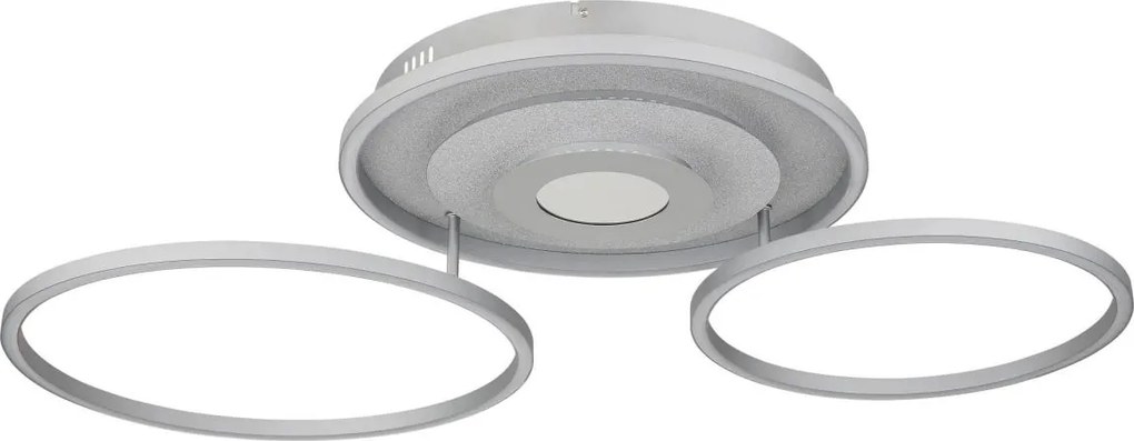 Globo 67824-40 - Plafonieră LED reglabilă MILES 40W/230V 57x99,2 cm argintie + telecomandă