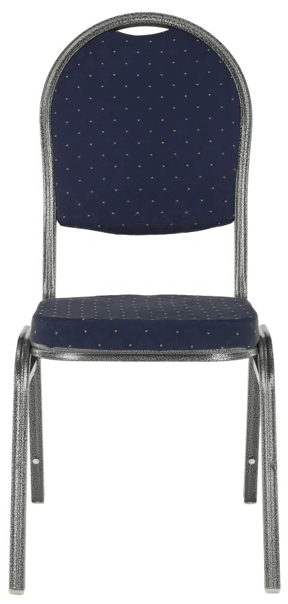 Scaun, rabatabil, textil albastru închis/gri cadru, JEFF 2 NEW
