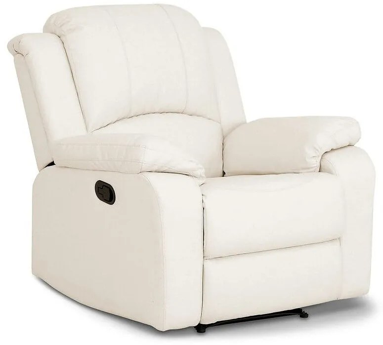 Fotoliu recliner Manor House 220 98x97x97cm, Bej, Piele eco, Mobilier deja asamblat
