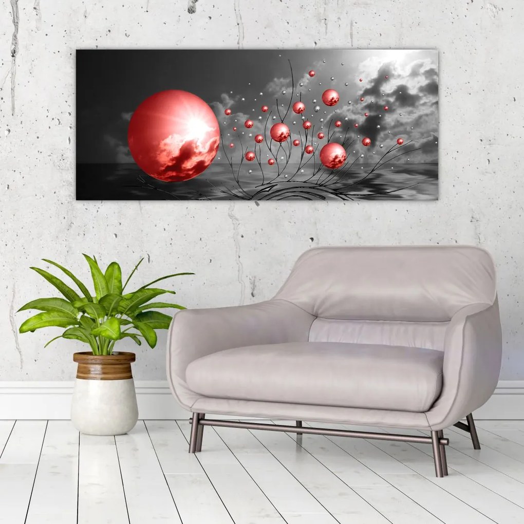 Tabloul bilelor roșii (120x50 cm)