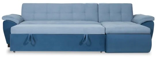 Coltar Extensibil Dreapta Novara, Albastru, 309 x 172 x 90 Cm