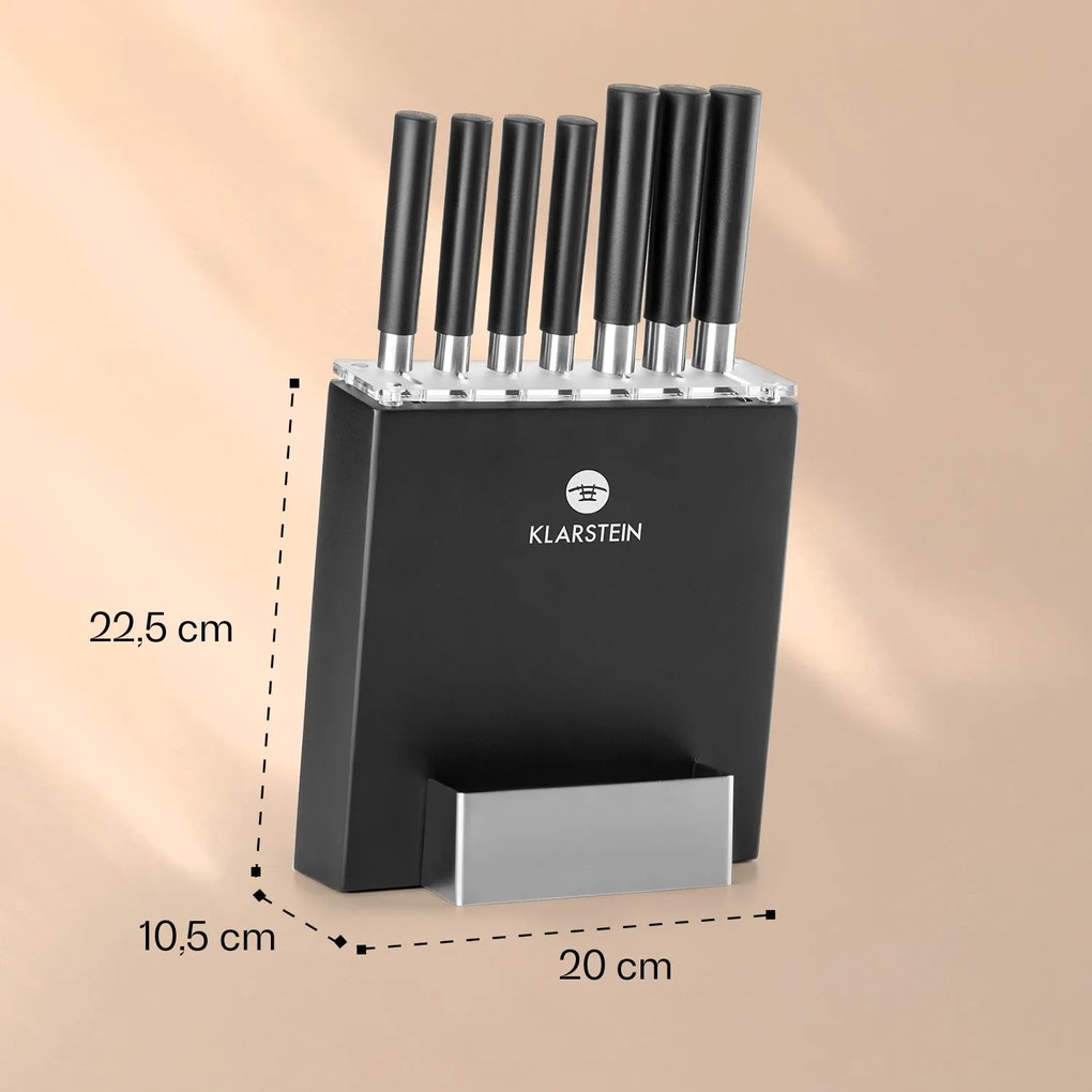 Kitano, 8 delar Knivset med knivblock, precisionsblad
