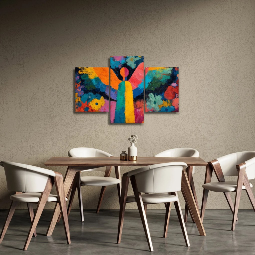 Tablou - Înger abstract cu flori (90x60 cm)