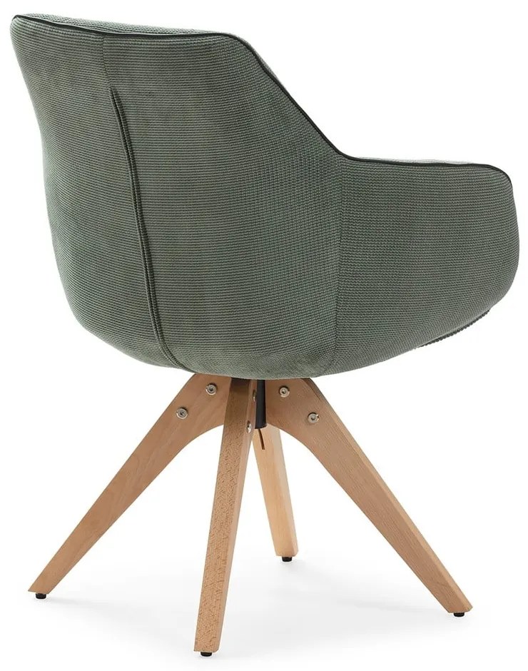 Set de scaune de sufragerie verde cu cotiere 2 buc. tapițat Donatelo – Marckeric