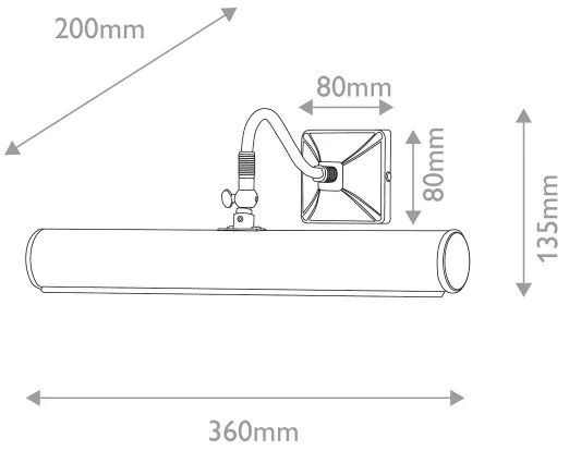 Elstead PL1-20-BB - Aplica pentru tablouri, 2xE14/40W/230V, finisaj auriu