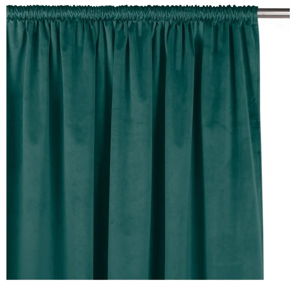 Draperie în culoarea petrolului dimout (semi-opacă) din catifea 140x225 cm Velto – Filumi