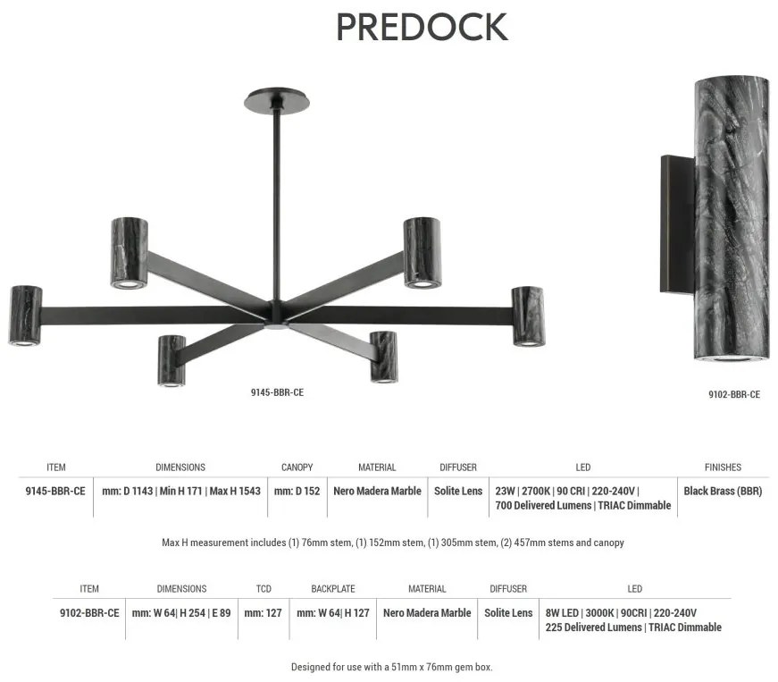 Aplica de perete LED design modern PREDOCK