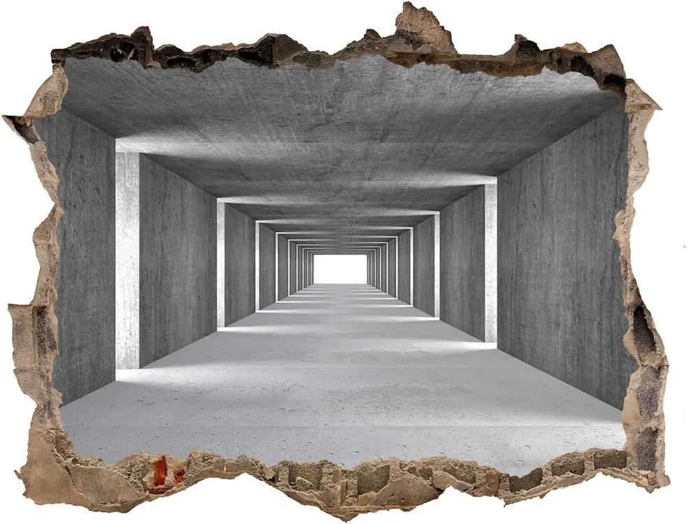 Autocolant de perete gaură 3D Tunelul de beton