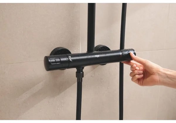 GROHE 266962431 - Sistem de duș VITALIO COMFORT 250, 250 × 250 mm, negru