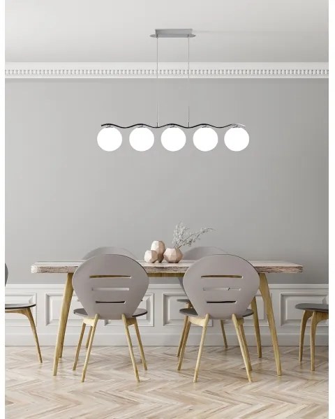 Lustră pe cablu RAMON 5xG9/40W/230V crom lucios