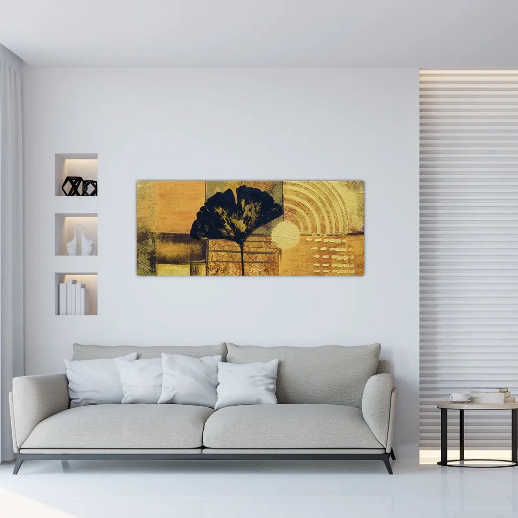Tablou - Frunza ginkgo (120x50 cm)