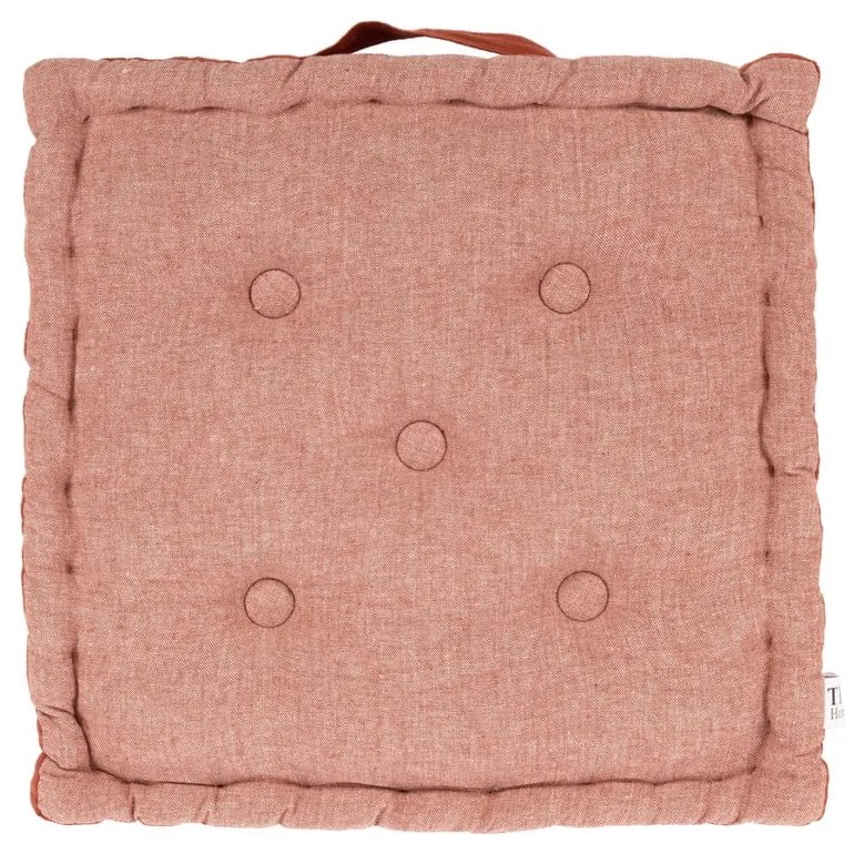 Pernă cu mâner pentru scaun Tiseco Home Studio, 40 x 40 cm, maro-portocaliu