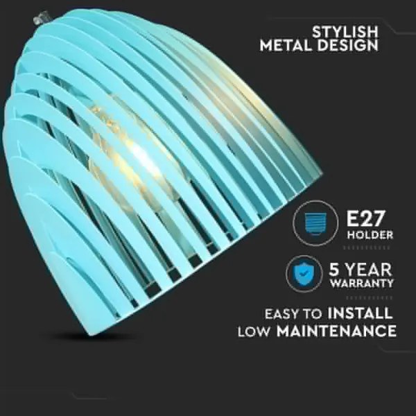 Lustră pe cablu 1xE27/60W/230V albastră