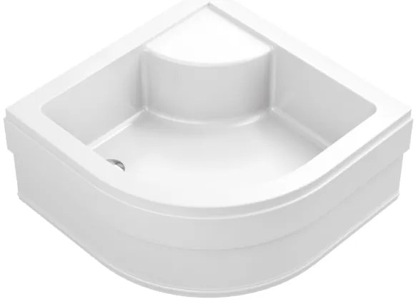 Ravak A217001020 - Cadă de duș în formă de sfert de cerc SABINA 90x90 cm albă