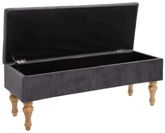 Bancheta pliabila River, Gri Velvet, 102 x 38 x 41 cm