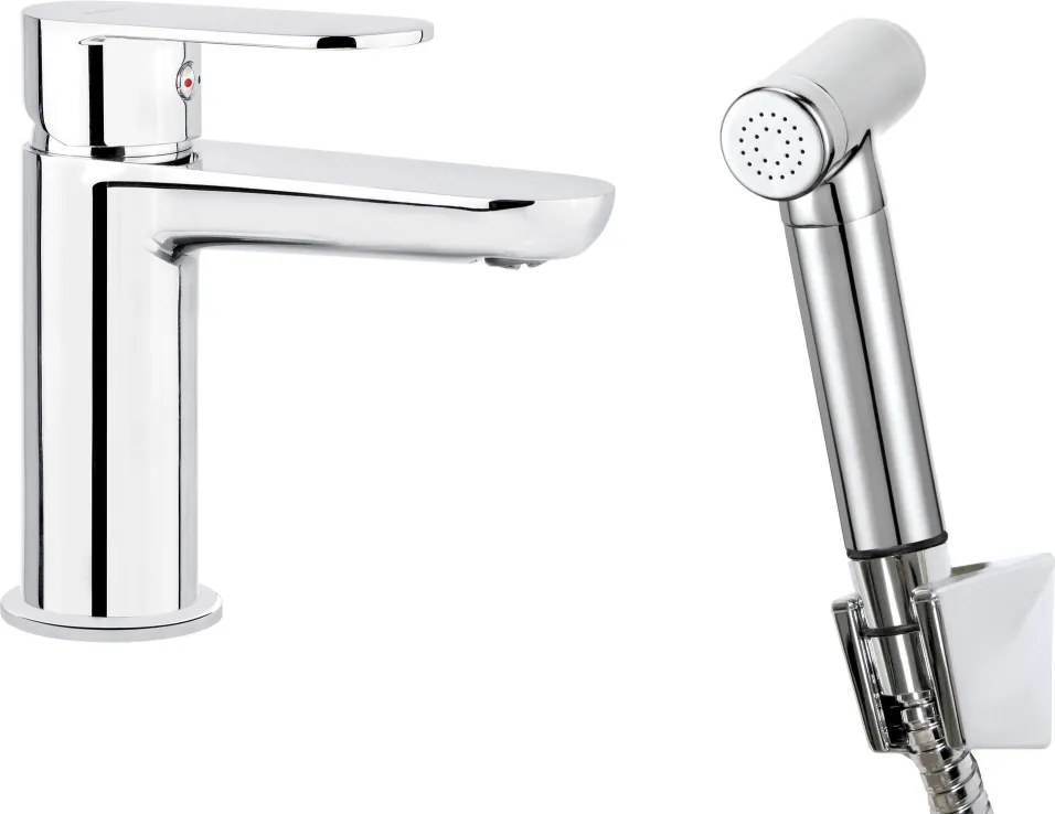 ALPINIA Baterie pentru chiuvetă, cu duș de mână tip bidetta Finisaj: Crom BGA_027M