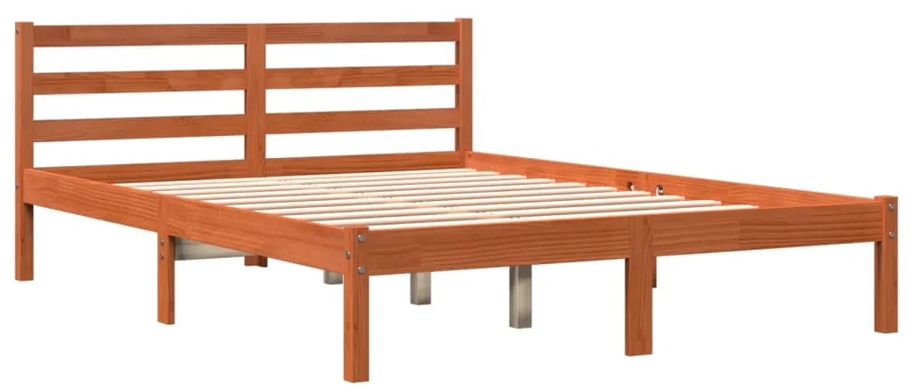 Cadru de pat, maro ceruit, 120x190 cm, lemn masiv de pin