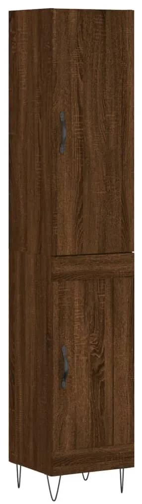 3199144 vidaXL Dulap înalt, stejar maro, 34,5x34x180 cm, lemn prelucrat