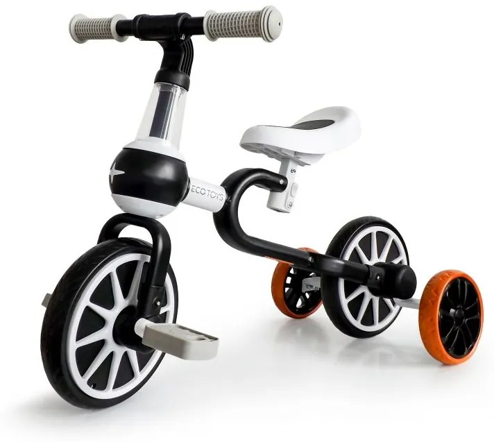 Bicicletă pentru copii în negru Ecotoys 4in1