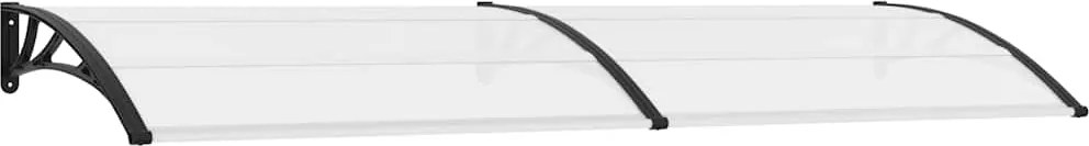 vidaXL Copertină de ușă, negru și transparent, 300 x 75 cm, PC