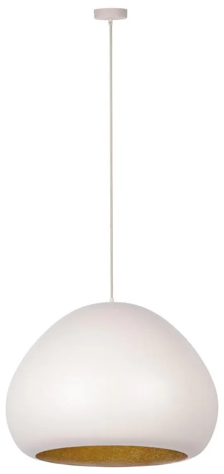 Lustră pe cablu LAVA 1xE27/15W/230V crem/auriu