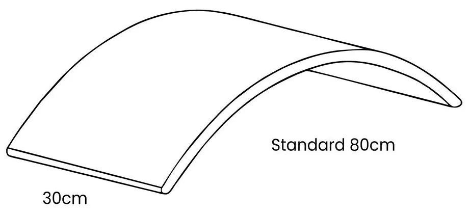 Placă de echilibru albastră/în culoare naturală din lemn de pin 80x30x18 cm Montessori – Meowbaby