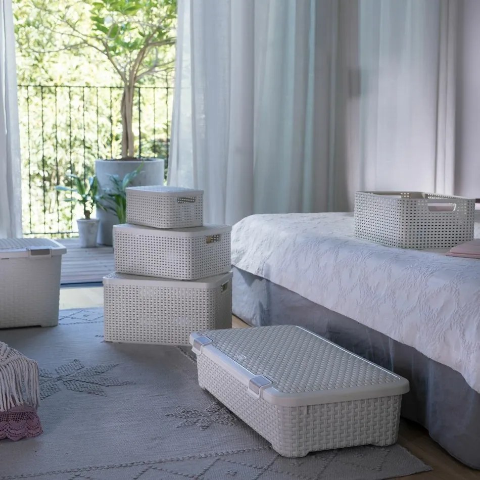 Cutie de depozitare Curver Rattan style 43 l, crem