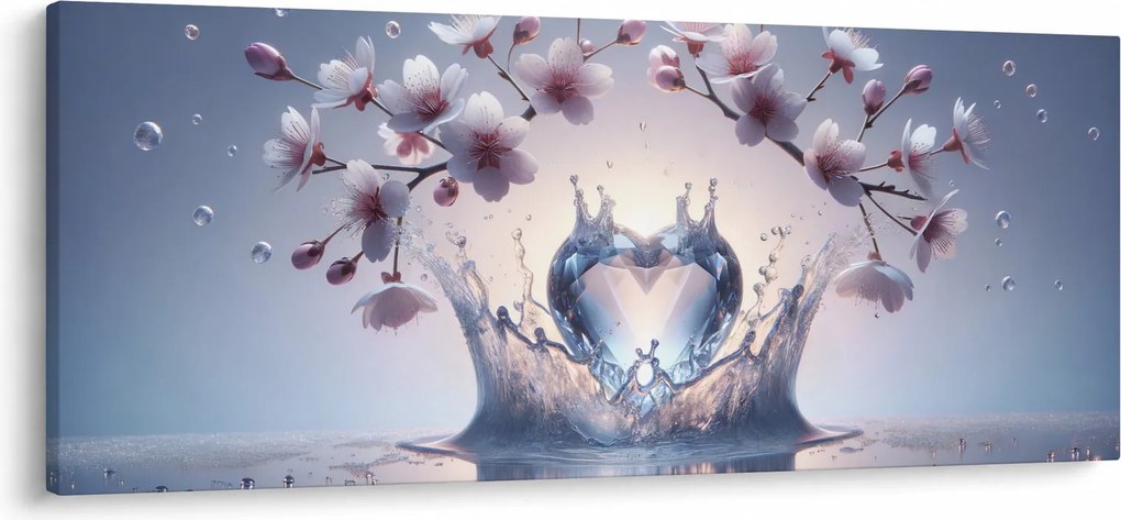Tablou - Inimă de diamant (120x50 cm)