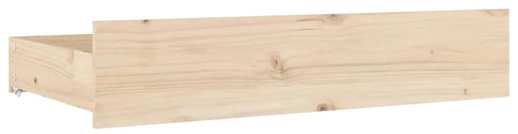 Sertare pentru pat, 4 buc., lemn masiv de pin Maro, 90 x 57 x 18 cm