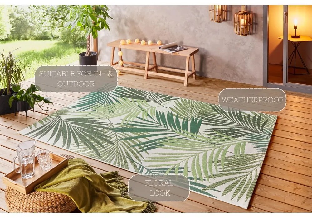 Covor de exterior verde/bej 200x290 cm Vai – NORTHRUGS
