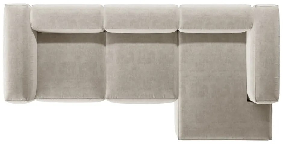 Colțar bej (cu colț pe partea dreaptă/cu șezlong) Bergamo – Cosmopolitan Design