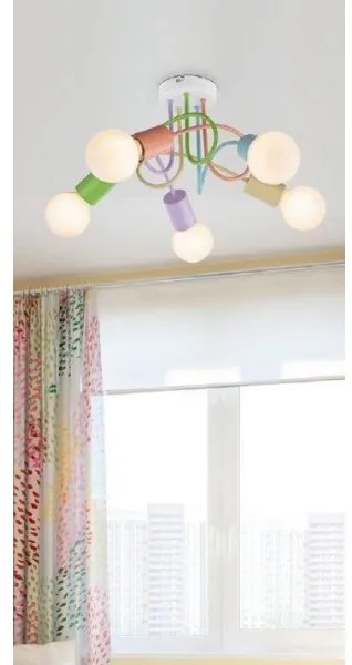 Rabalux 6340 - Lustră aplicată LINETT 5xE27/40W/230V