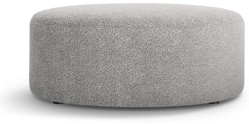 Taburet gri deschis cu tapițerie din țesătură bouclé Dia – Micadoni