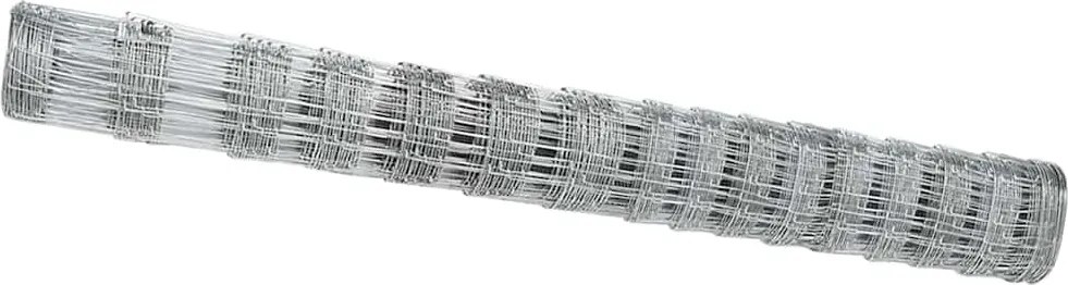 vidaXL Gard pentru câmp Argintiu 50 x 1,2 m Oțel galvanizat