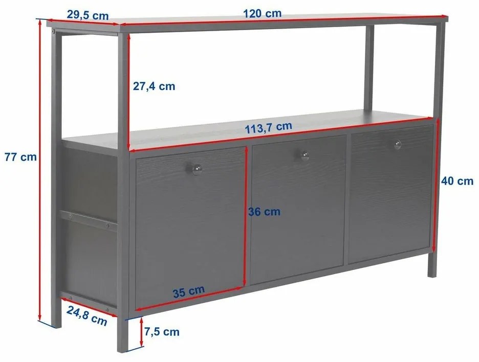 Dulap Solace Atlantic Pine and Black