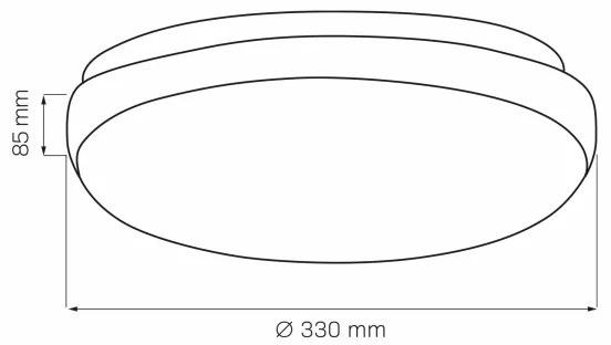 Plafonieră BENEDYKT 2xE27/20W/230V d. 33 cm negru