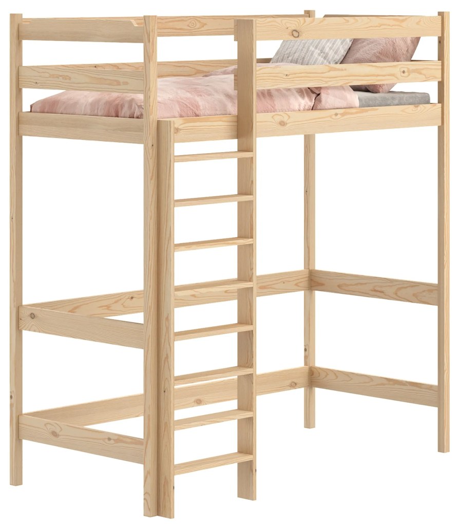 Pat pentru copii tip antresolă Samio 80x180 - pin