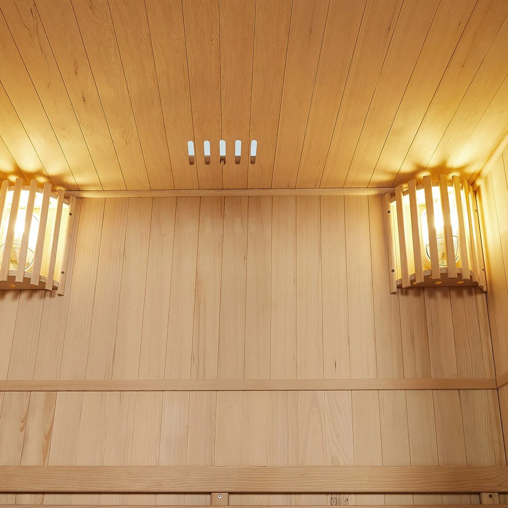 Tradičná saunová kabína / fínska sauna Tampere 150 x 110 cm 4,5 kW