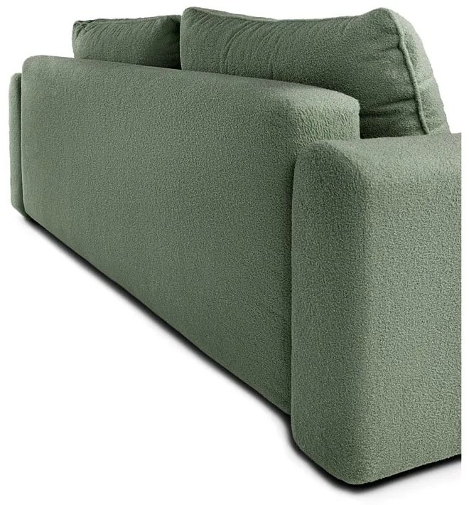 Canapea verde extensibilă cu tapițerie din țesătură bouclé 247 cm Quinoa – Bonami Selection