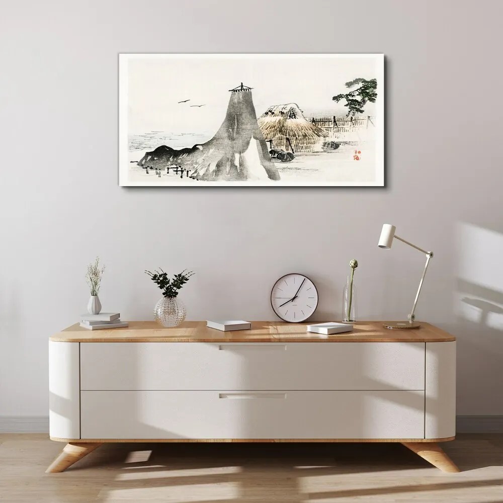 Tablou canvas Cabana Arbore Păsări de mare