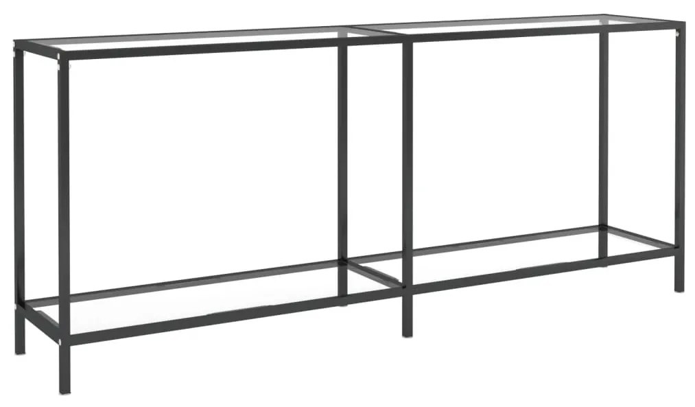 331702 vidaXL Masă consolă, transparent, 180x35x75,5 cm, sticlă securizată