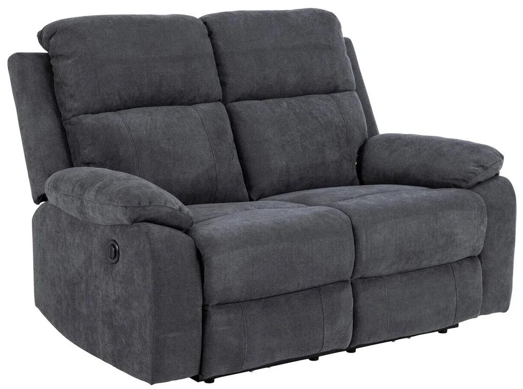 Sofa recliner Oakland 57298x144x95cm, 77 kg, Gri inchis, Tapiterie