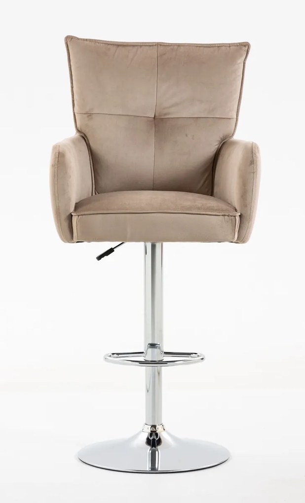 HR250W Scaun Catifea Latte Bază Cromata